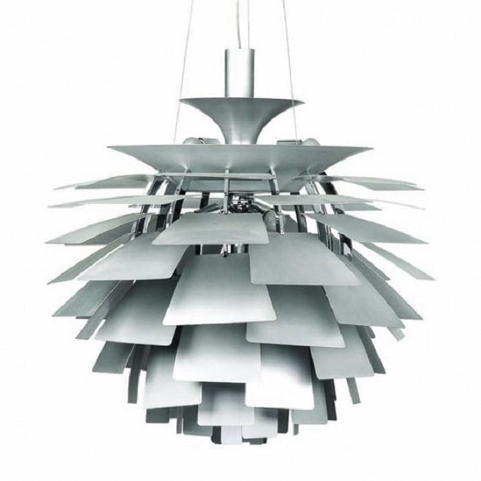 Poul Henningsen style, Pendant light Artichok lamp 48cm Aluminium