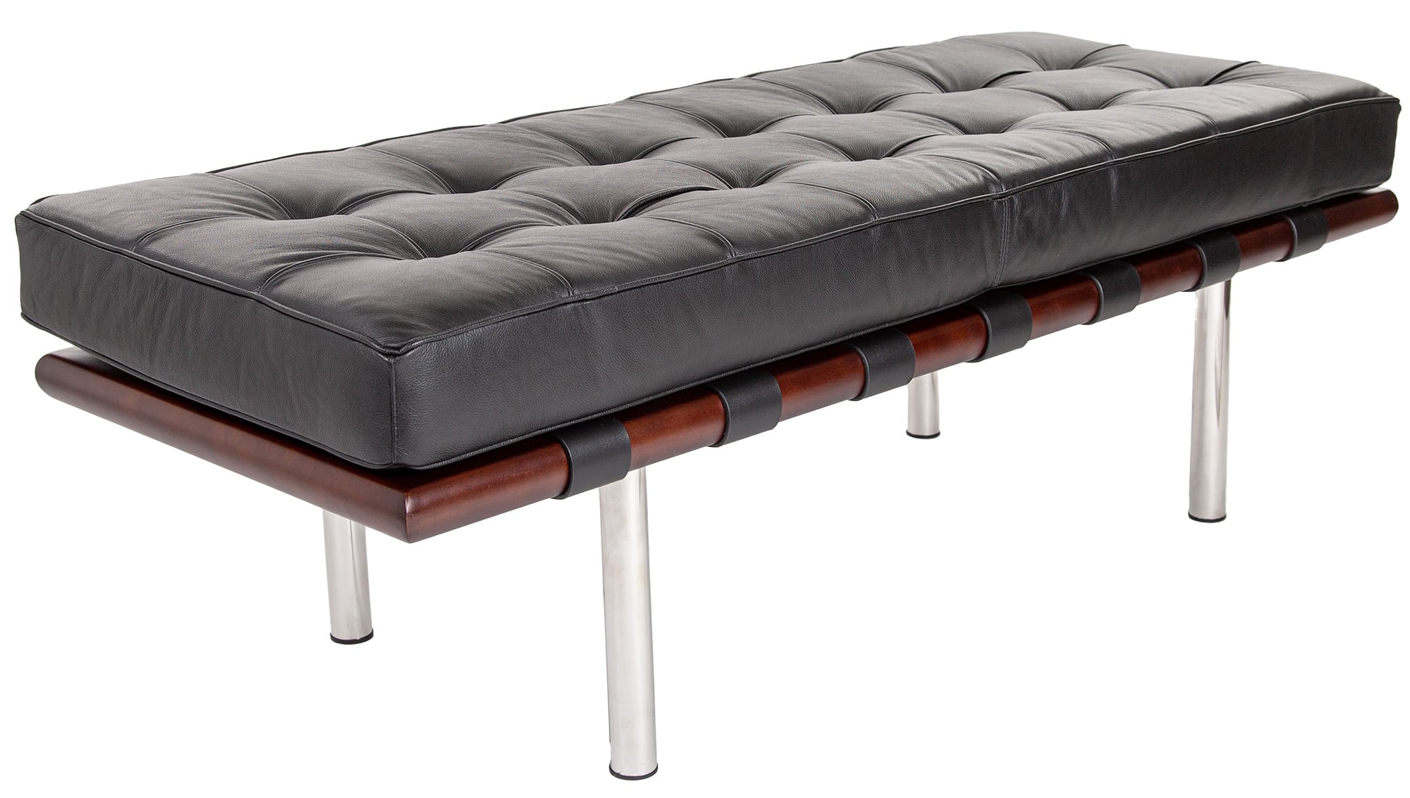 Ludwig Mies vd Rohe style, Bench Barcelona Pavillion Bench black