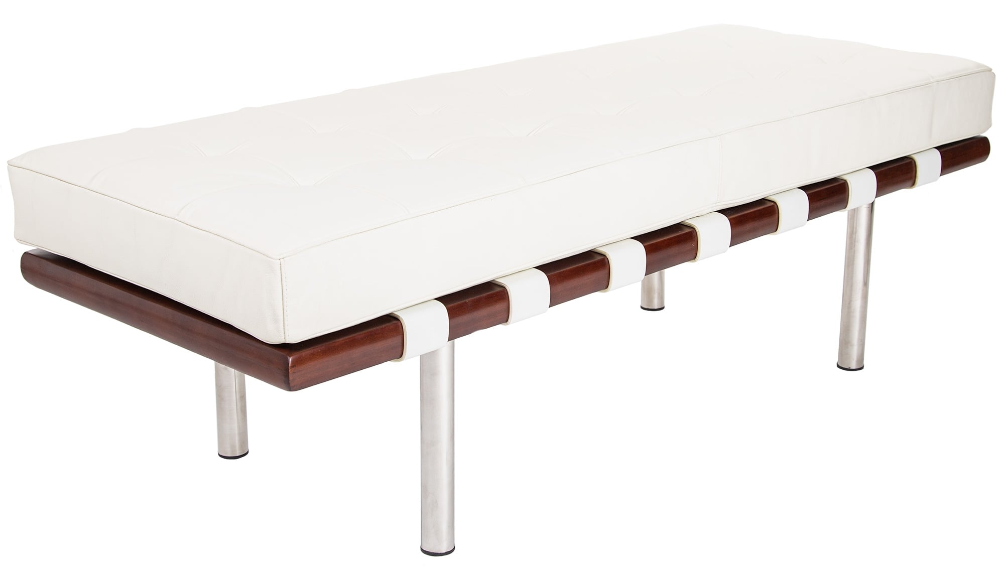 Ludwig Mies vd Rohe style, Bench Barcelona Pavillion Bench white