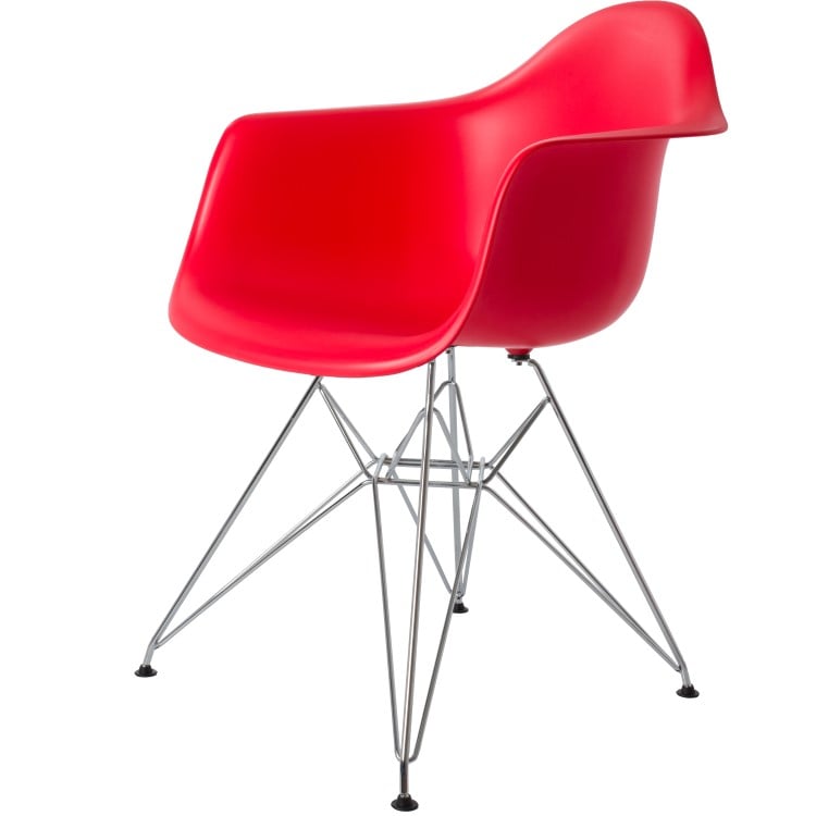 Charles Eames style, Dining chair DAR PP red