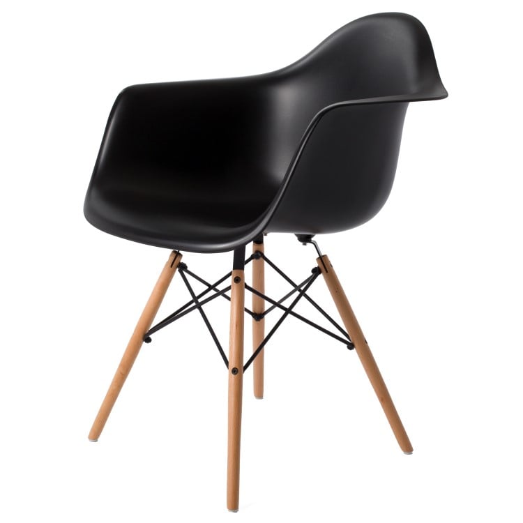Charles Eames style, Dining chair DAW PP black