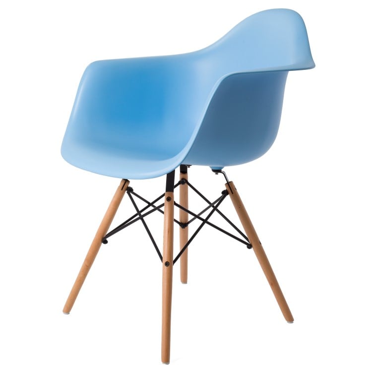 Charles Eames style, Dining chair DAW PP lightblue