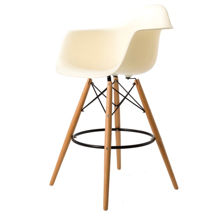 Charles Eames style, Barstool DAW stool PP cream