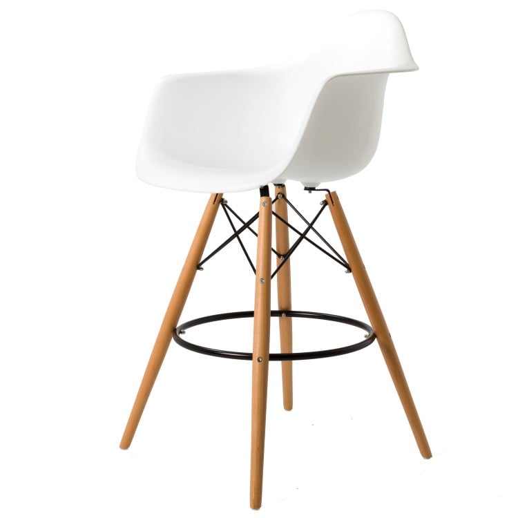 Charles Eames style, Barstool DAW stool PP white