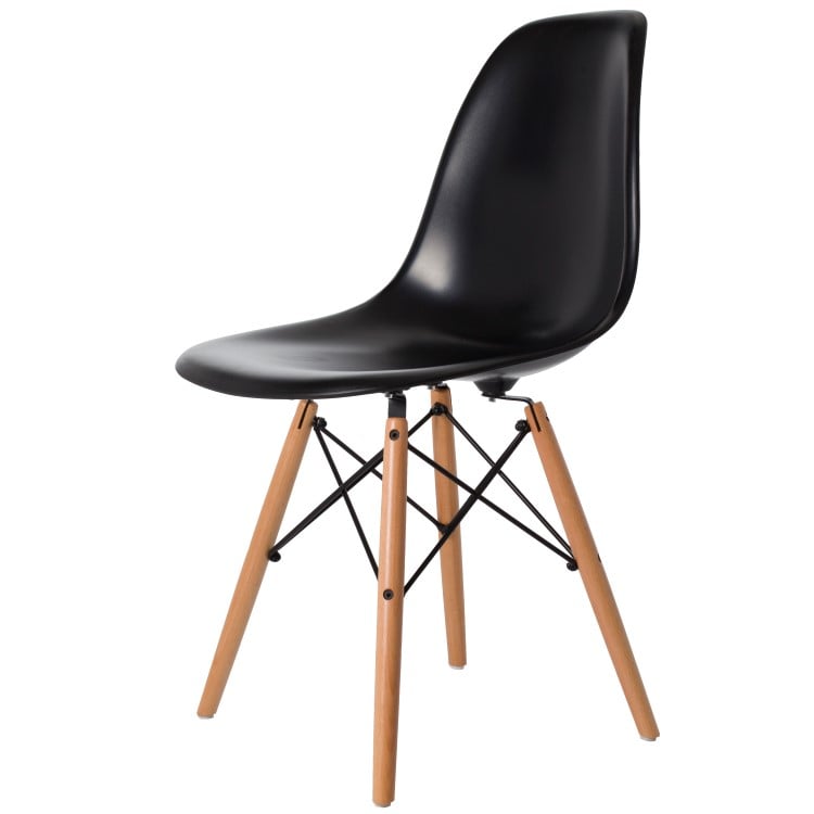 Charles Eames style, Dining chair DSW ABS black