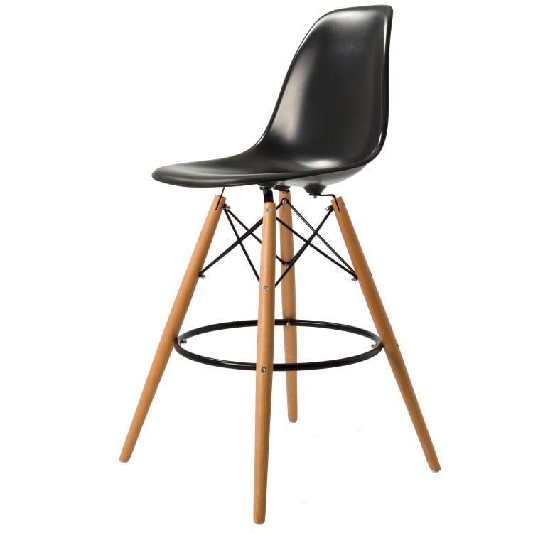 Charles Eames style, Barstool DSW stool ABS black