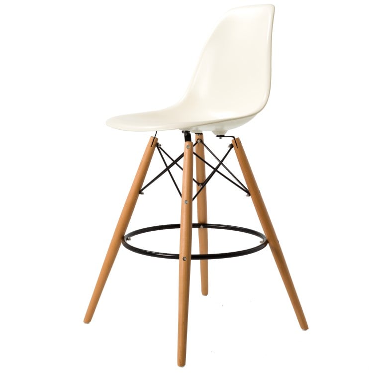 Charles Eames style, Barstool DSW stool ABS cream