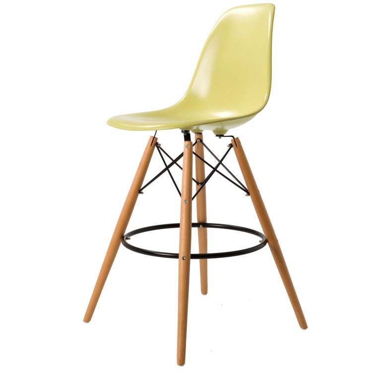 Charles Eames style, Barstool DSW stool ABS olivegreen