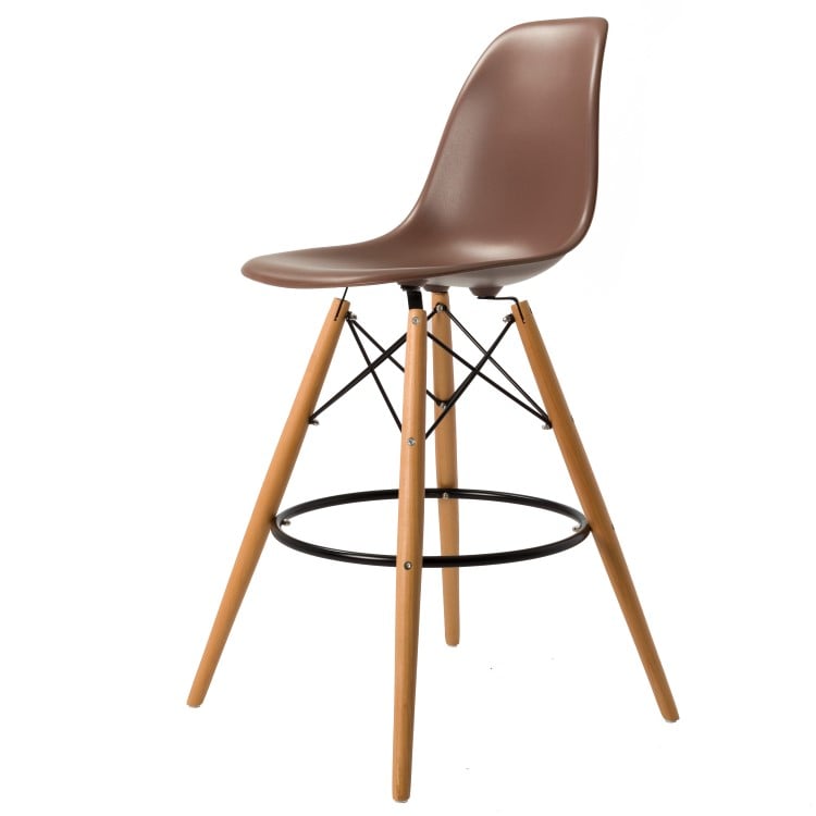 Charles Eames style, Barstool DSW matte PP brown