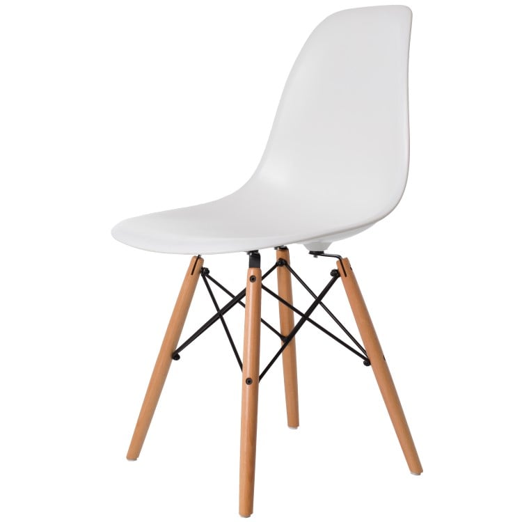 Charles Eames style, Dining chair DSW ABS white