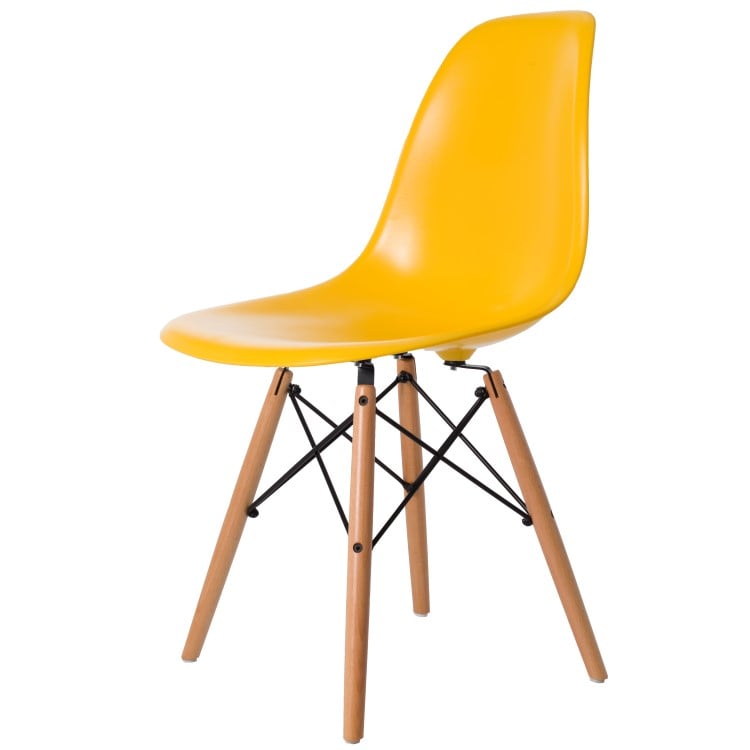 Charles Eames style, Dining chair DSW ABS yellow
