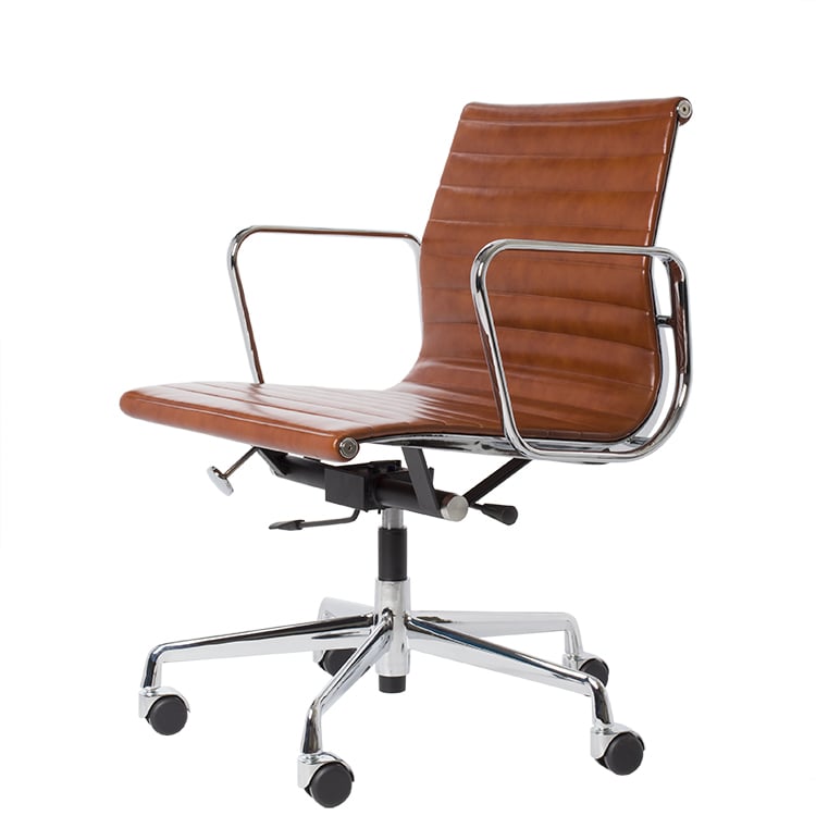Charles Eames style, Office chair EA117 Leather antique