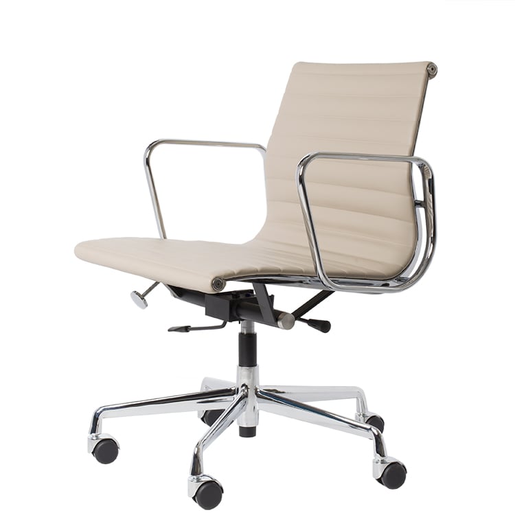 Charles Eames style, Office chair EA117 Leather grey