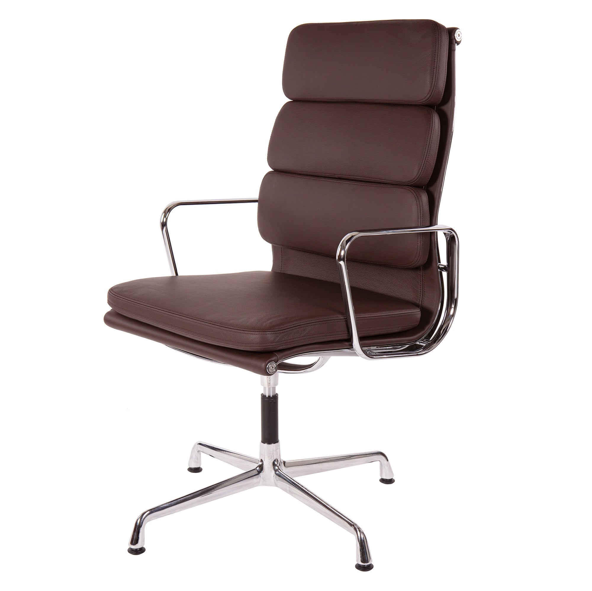 Charles Eames style, Conference chair EA208 High back brown