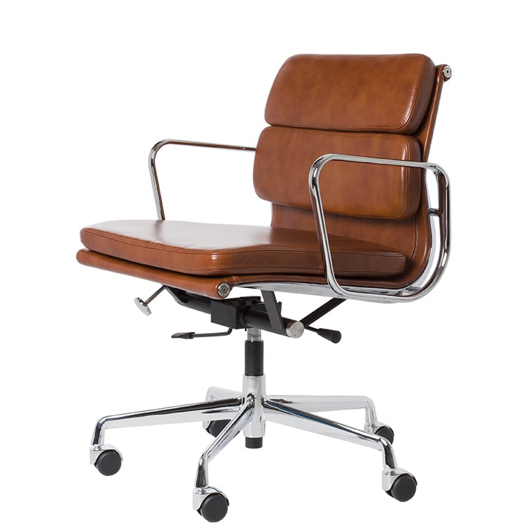 Charles Eames style, Office chair EA217 Leather antique