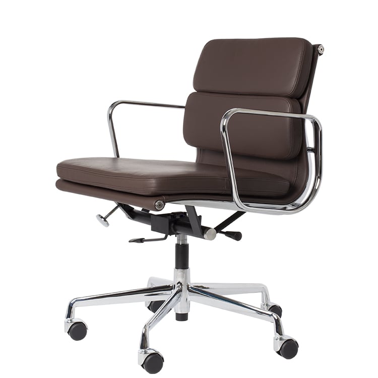 Charles Eames style, Office chair EA217 Leather brown