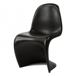 Verner Panton style, Children's chair Panton S-seat glossy black