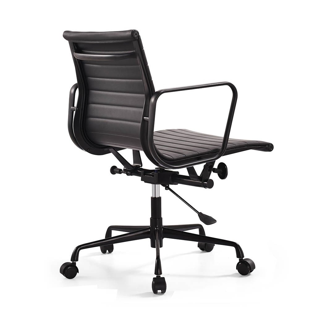 Charles Eames style, Office chair EA117 Leather black frame black