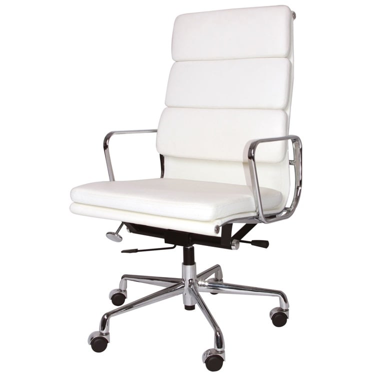 Charles Eames style, Executive chair EA219 Leather white