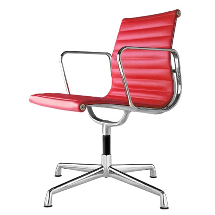 Charles Eames style, Conference chair EA108 Leather red