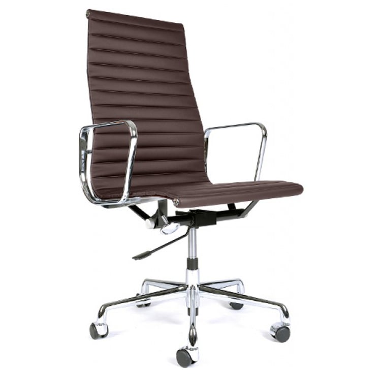 Charles Eames style, Office chair EA119 Leather brown