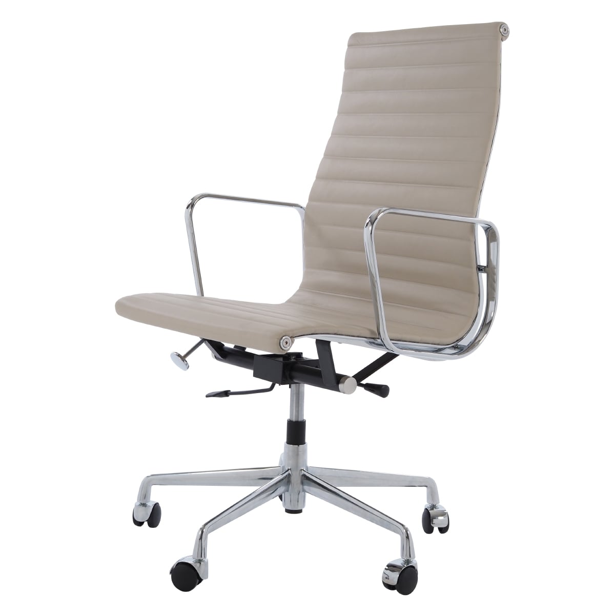 Charles Eames style, Office chair EA119 Leather grey