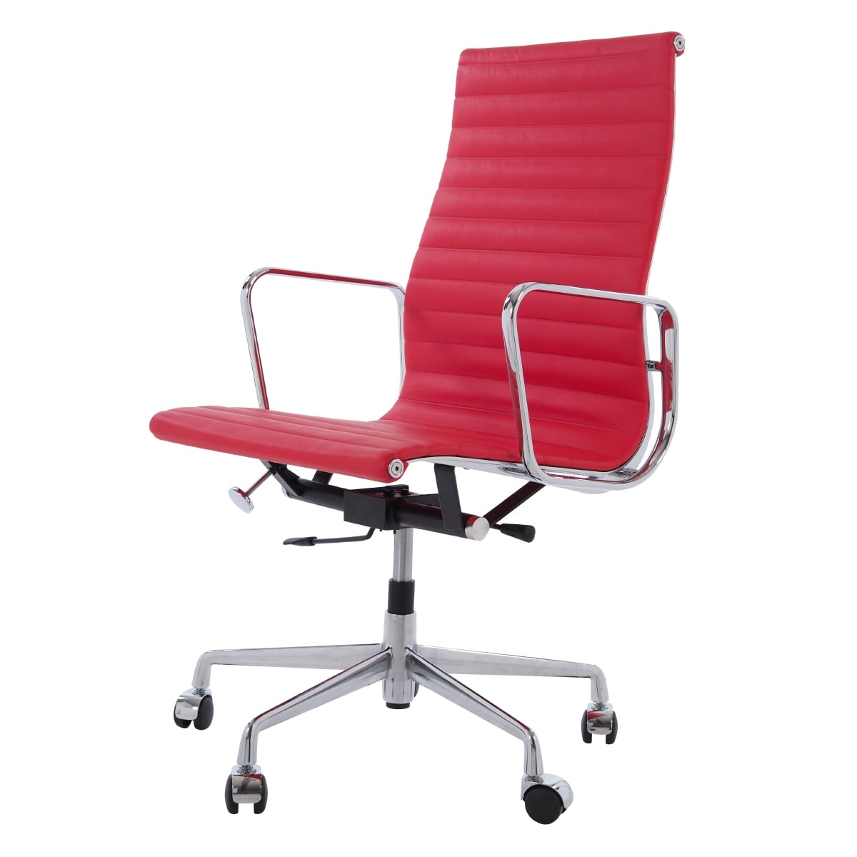 Charles Eames style, Office chair EA119 Leather red