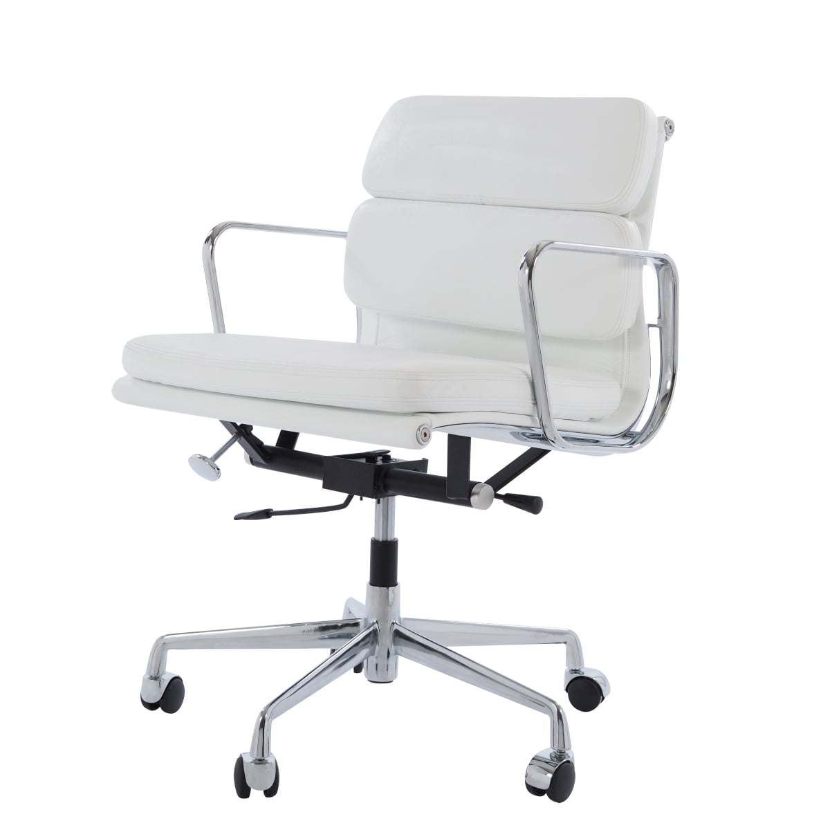 Charles Eames style, Office chair EA217 Leather white