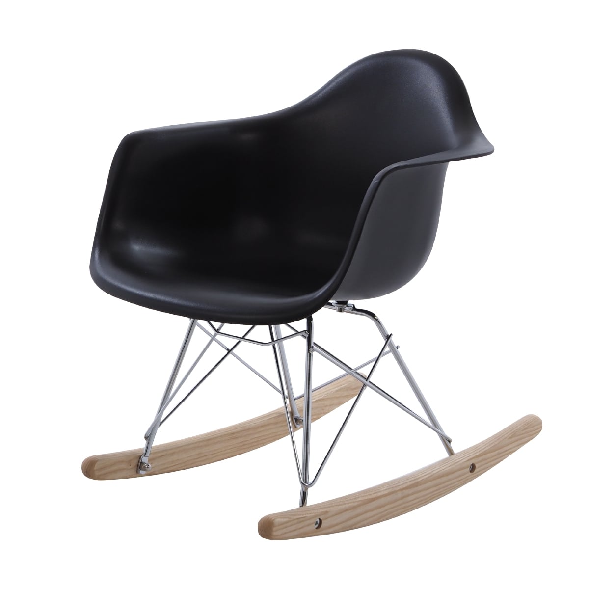 Charles Eames style, Rocking chair RAR Junior black