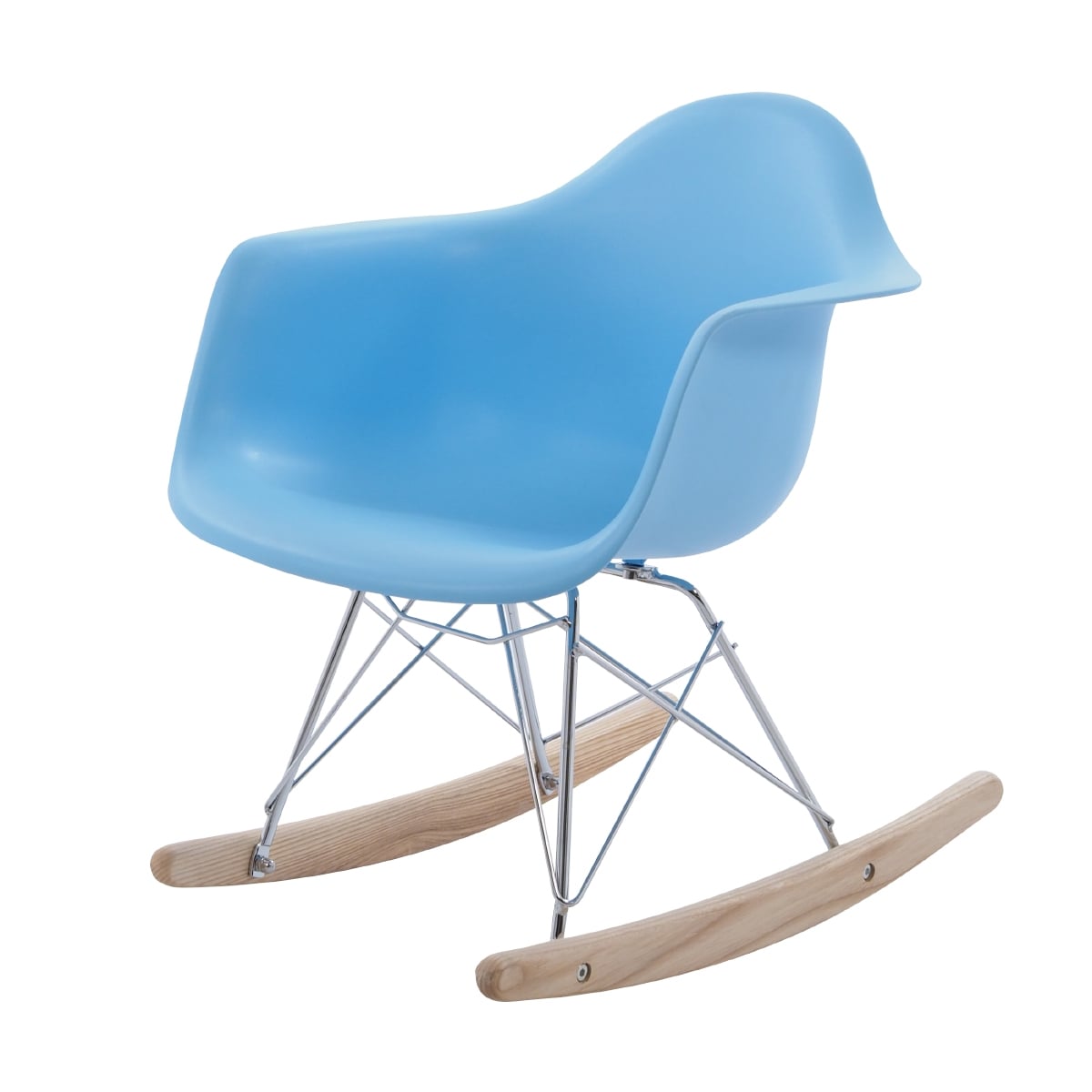 Charles Eames style, Rocking chair RAR Junior Light Blue