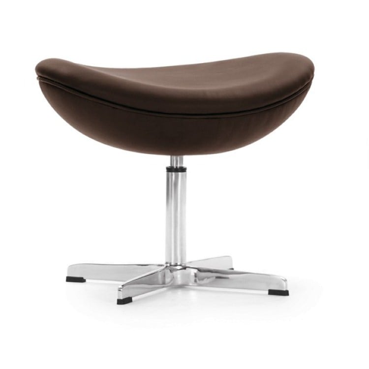 Arne Jacobsen style, Footstool Egg chair Leather brown