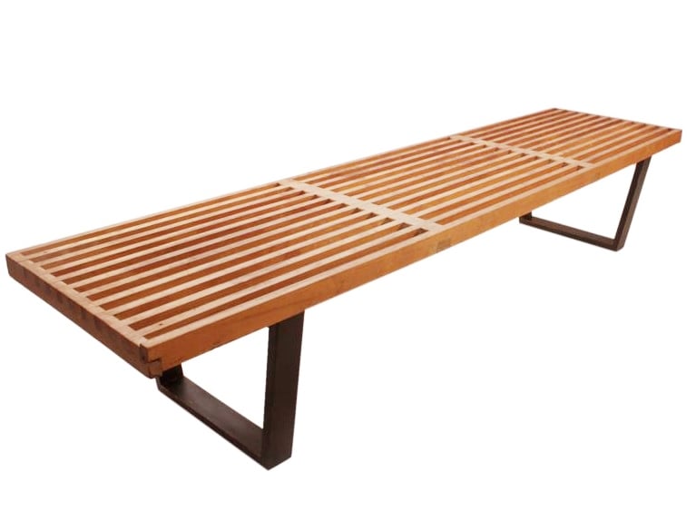 George Nelson style, Bench Nelson Bench Walnut 183cm
