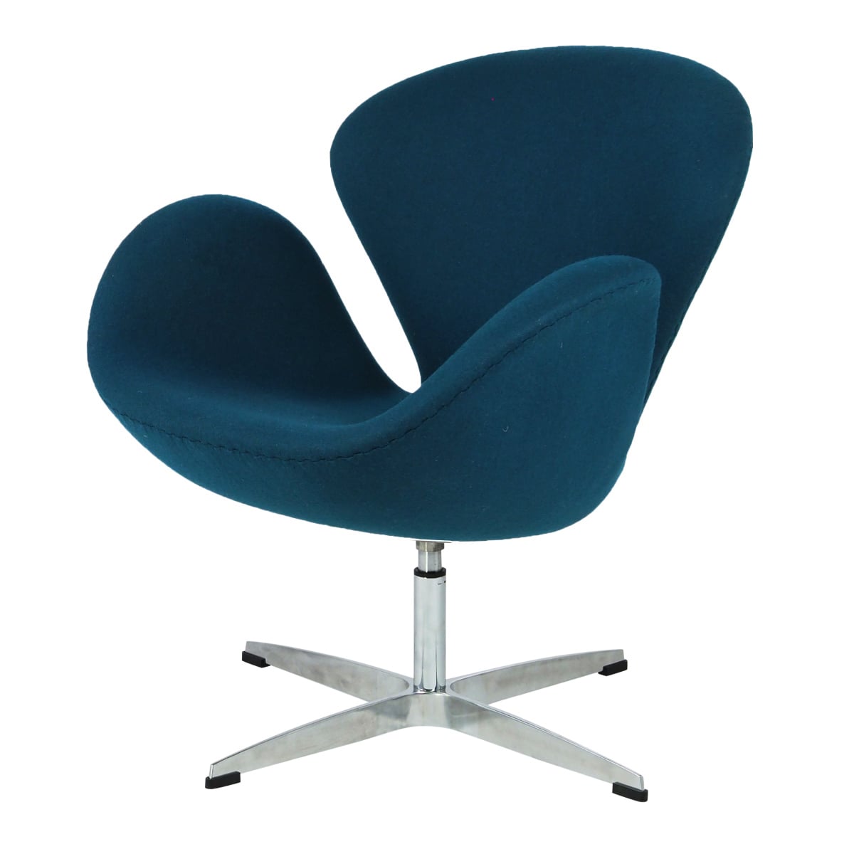 Arne Jacobsen style, Lounge chair Swan Cashmere dark blue
