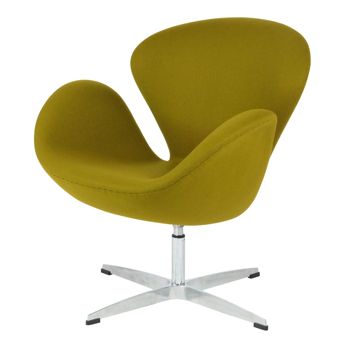 Arne Jacobsen style, Lounge chair Swan Cashmere olive green