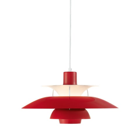 Poul Henningsen style, Pendant light DPH50 red