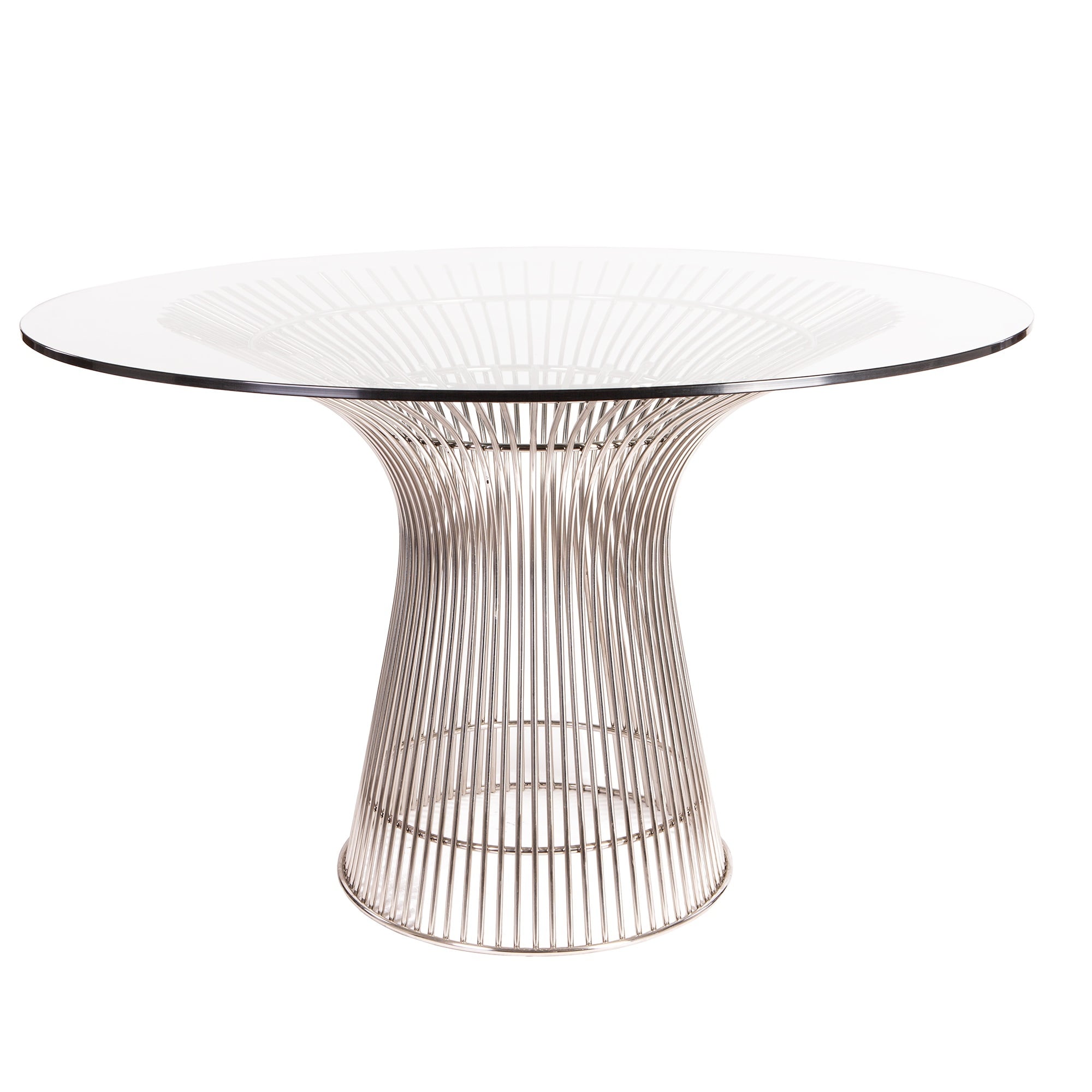 Warren Platner style, Dining table Wire table diameter 120cm chrome