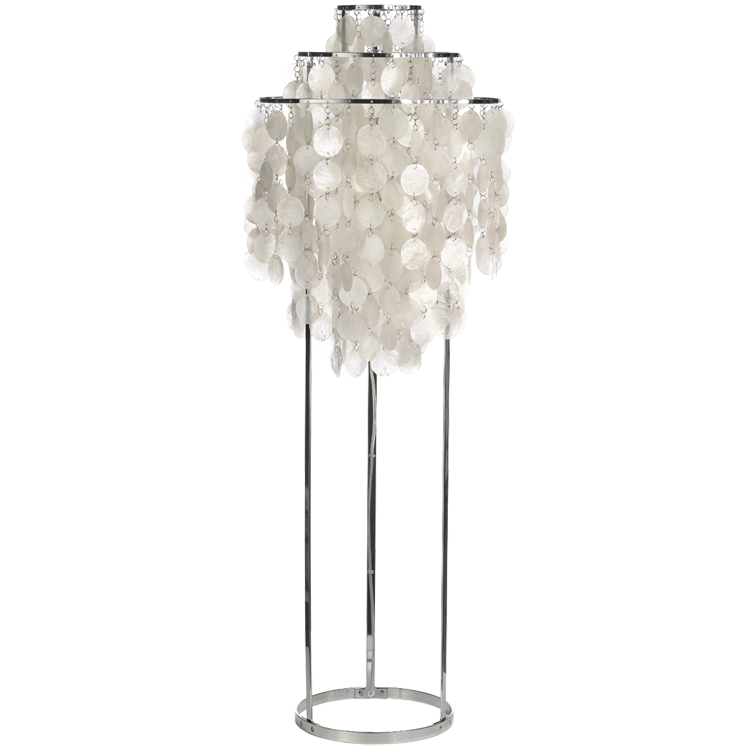 Verner Panton style, Floor light Shell style lamp pearl