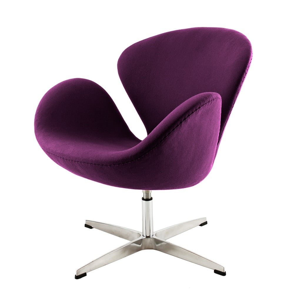 Arne Jacobsen style, Lounge chair Swan purple