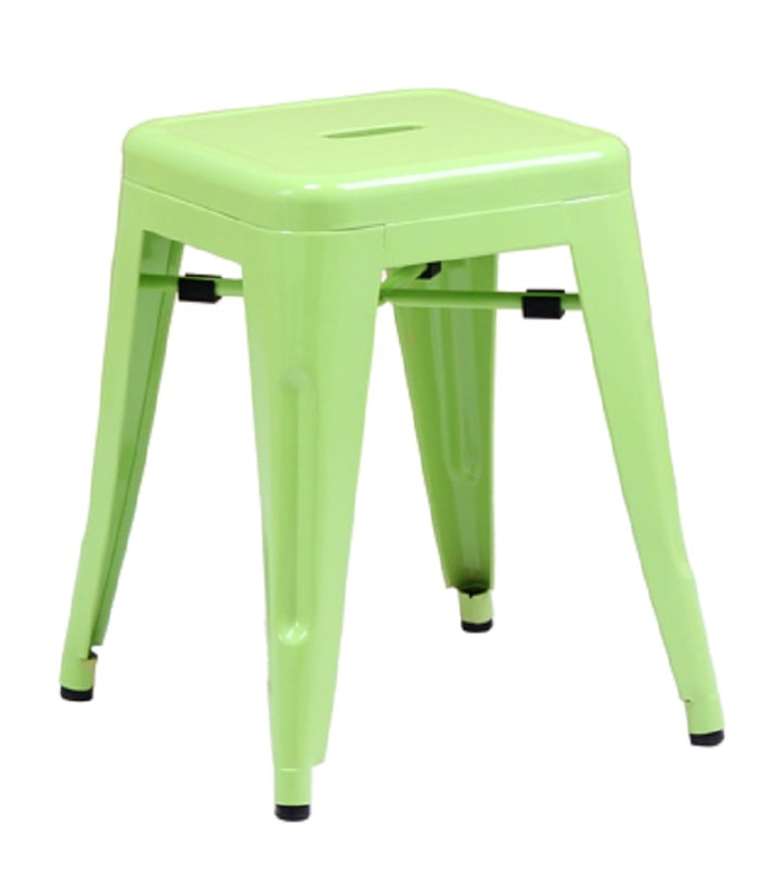 Xavier Pauchard style, Stool Tolix style barstool 48cm matt lightgreen