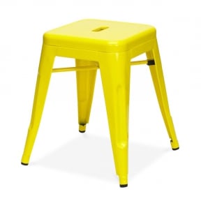 Xavier Pauchard style, Stool Tolix style barstool 48cm glossy yellow