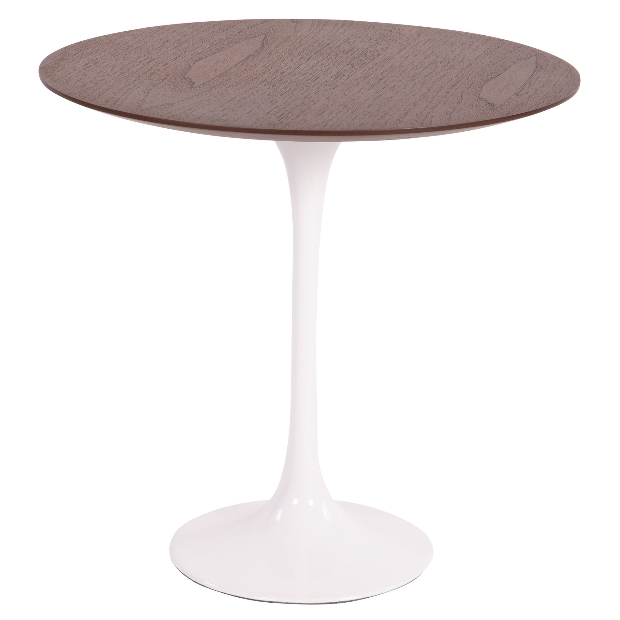 Eero Saarinen style, Side table Tulip Side table 50cm Top walnut Base white