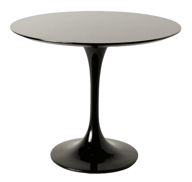 Eero Saarinen style, Dining table Tulip Table 80cm Black (Glossy)