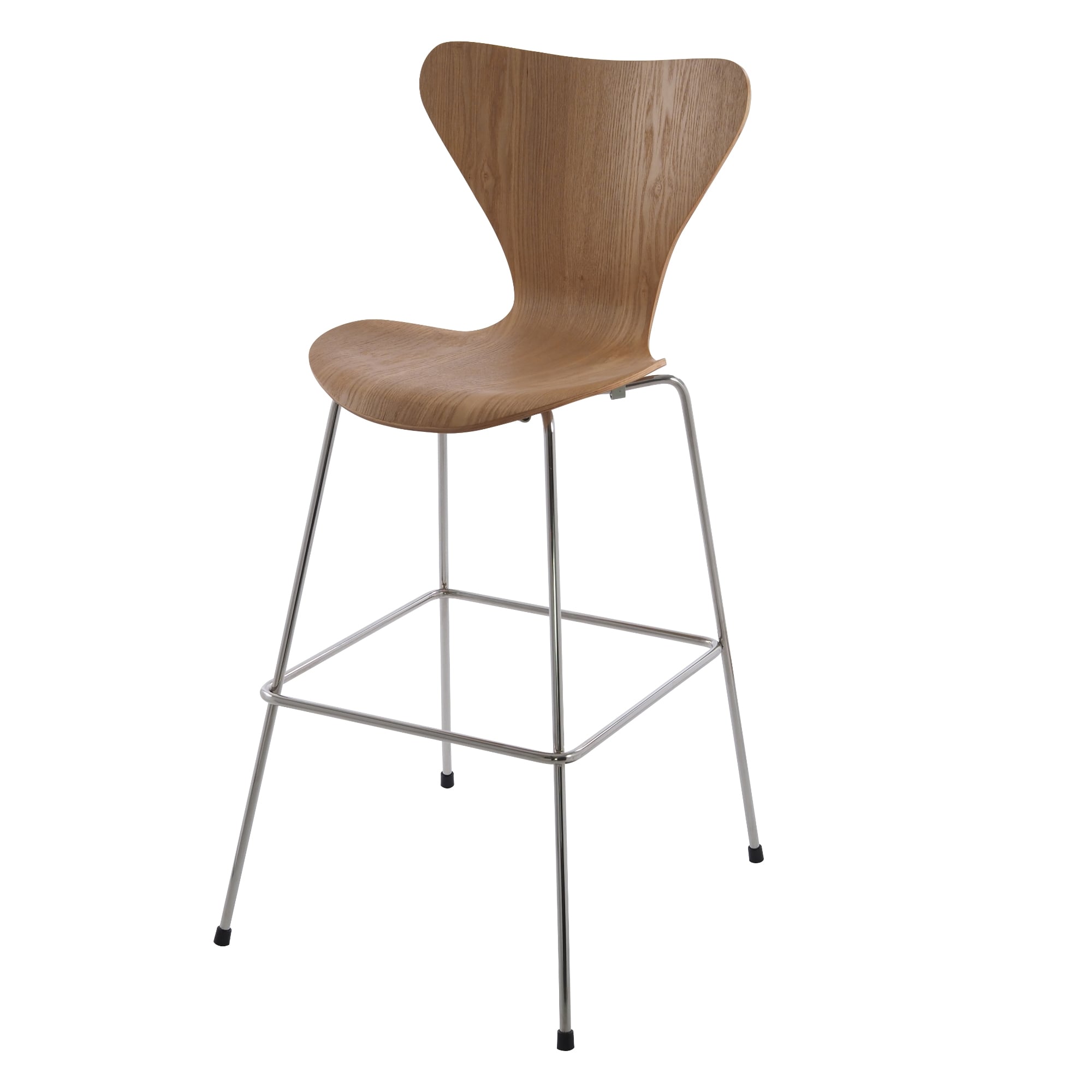 Arne Jacobsen style, Barstool Butterfly series 76cm ash