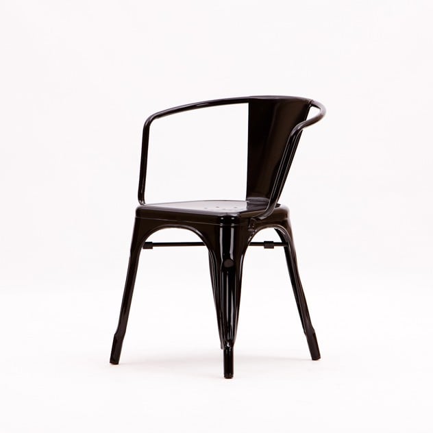 Xavier Pauchard style, Dining chair Tolix style outdoor chair matt black