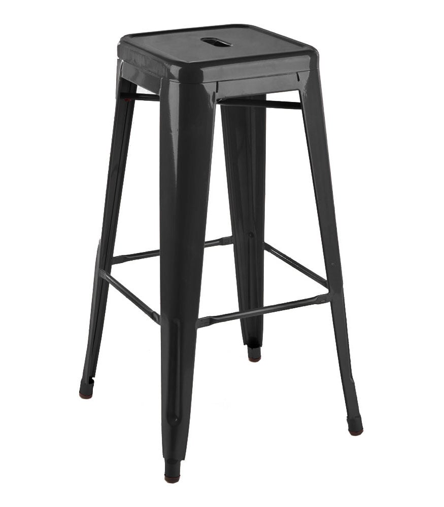 Xavier Pauchard style, Barstool Tolix style barstool 77cm glossy black
