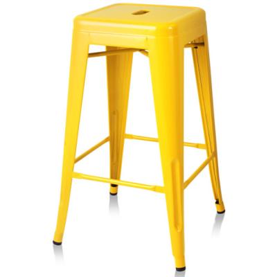 Xavier Pauchard style, Barstool Tolix style barstool 77cm glossy yellow