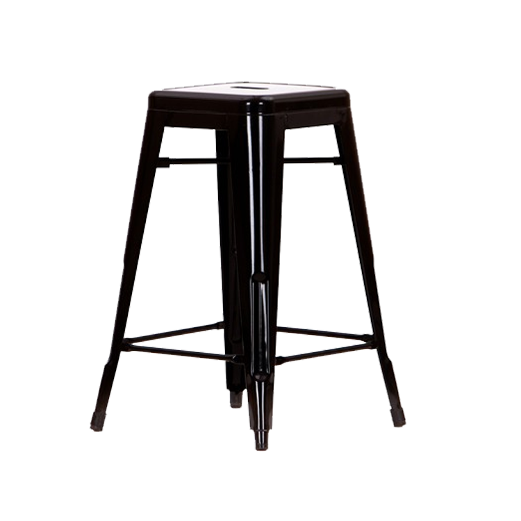 Xavier Pauchard style, Barstool Tolix style barstool 66cm glossy black