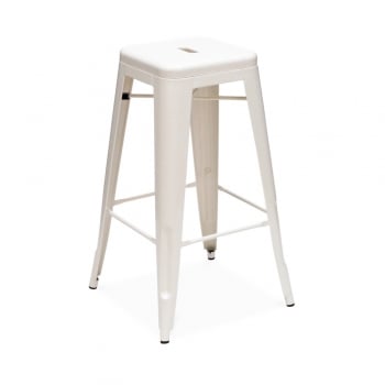Xavier Pauchard style, Barstool Tolix style barstool 77cm glossy white